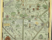 An archival map of Swarthmore College
